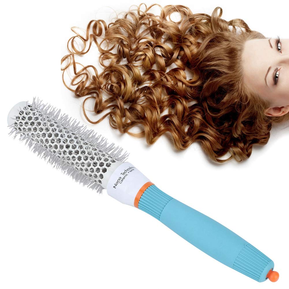 Round Hair Brush, Professional Round Brush for Blow Drying Thermal Barrel Brush moroccan oil brush Sleek Precise Heat Styling and Salon Lightweight Antistatic Bristle Hair Brush (25#)