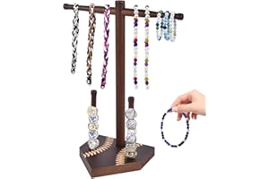 Zymvexor [NEW UPDATE] Wooden Jewelry Towers Baseball or Softball Drip Necklace Organizer Holder, Championship Ring Display Holder, Baseball or Softball Ring Display Holder Display Gift