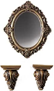 MLLG Espejo continentale con basamento la Estante Base Bathroom Espejo