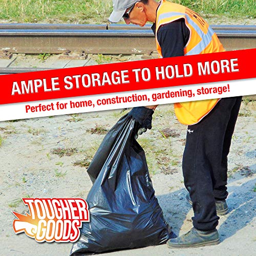 Heavy Duty Black Trash Bags 55 Gallon Black Bags for Garbage, Storage