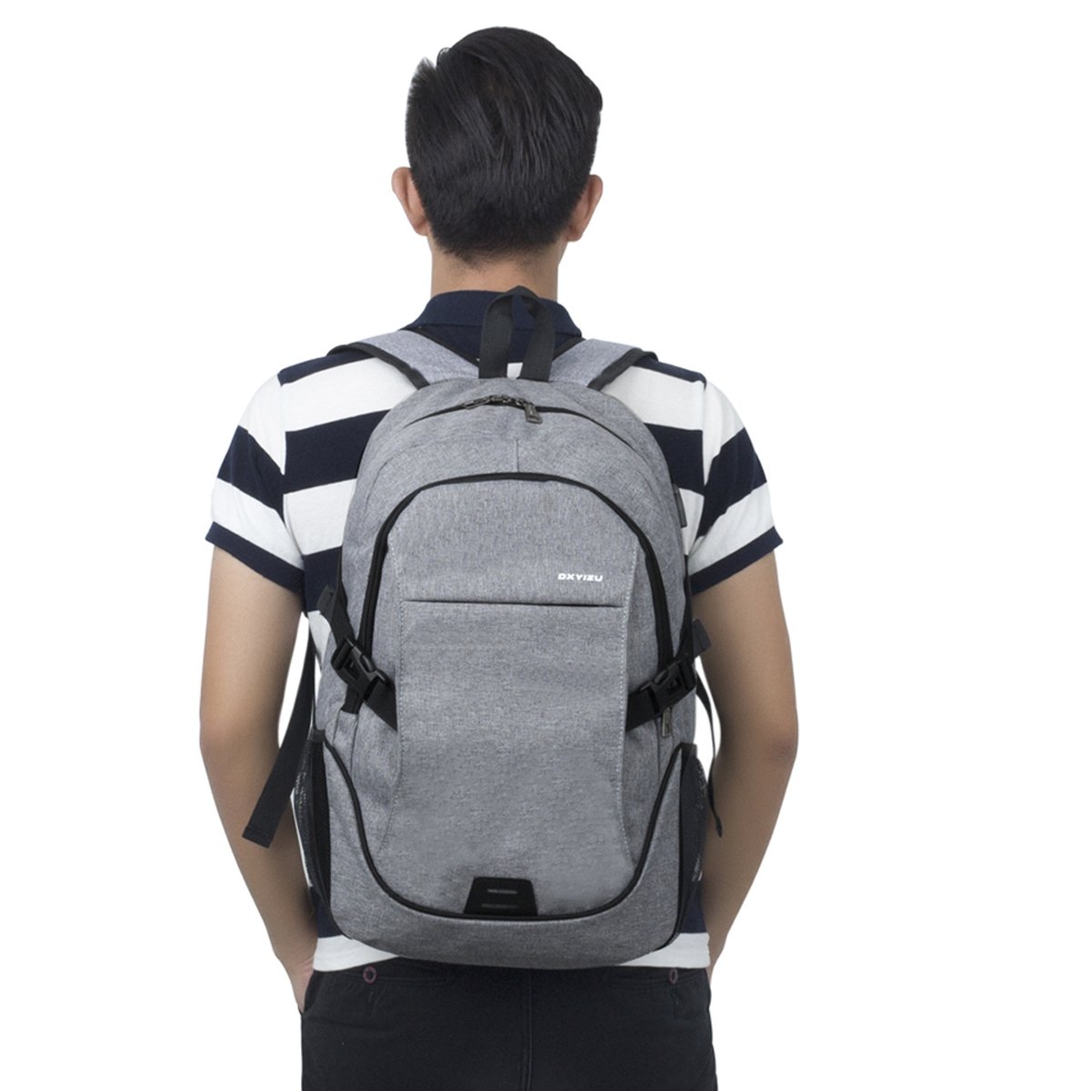 Laptop Backpack Waterproof Computer Travel Backpack with USB Charging Port Fits