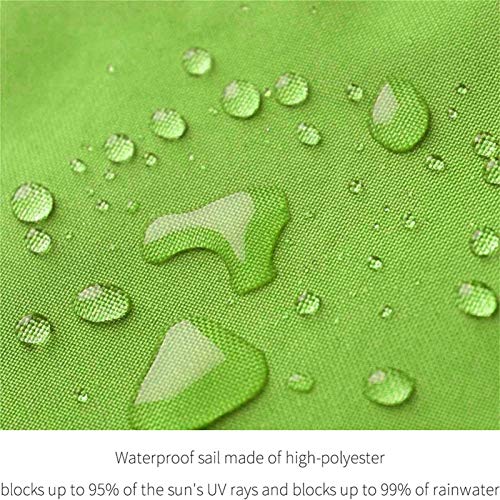 FOGUO 6x6x6m Sonnensegel Wasserdicht Dreieck, Sonnenschutz Segel Dreieckig, Sonnenschutz Wasserabweisend Polyester für… – Bild 5