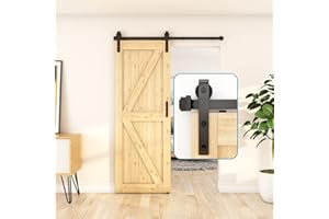 ZEKOO 5FT Barn Door Hardware Kit Single Sliding Closet Barn Door Kit Barn Door Track Rail Sliding Door for Cabinet Closet, Sl