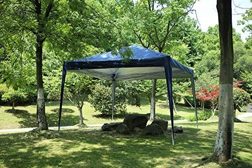 Garden Bean 10 x 10 ft Outdoor Easy Pop-Up Canopy Tent Portable Shade Instant Folding with Carry Bag Blue