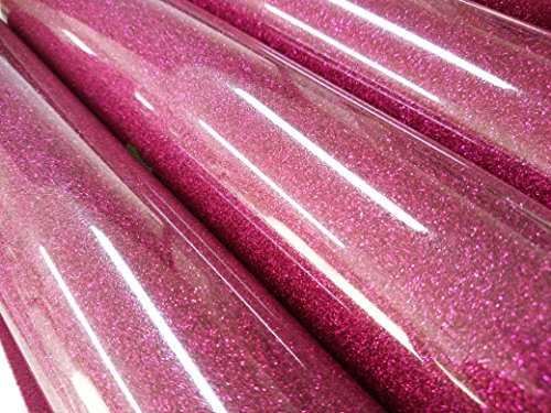 levylisa 5-Sheets 10"x10" Ultra Glitter Permanent HTV Heat Transfer Vinyl Adhesive Backed Assorted Colors Craft Projects (Hot Pink)
