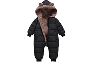 AiWMGL Baby Boys Girls Snowsuit Winter Clothes Suit Hooded Jumpsuit Romper Bear Outfit Infant Warm Coat Outwear Overcoat