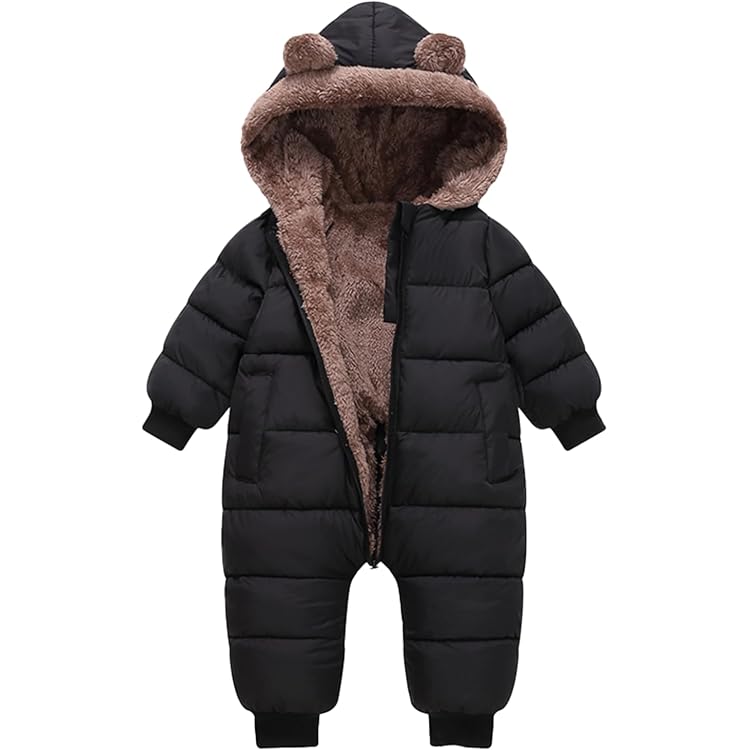 Grenouillère Hiver Bébé 0-18 Mois – Doudoune à Capuche, Chaude, Pour Extérieur ! - 6