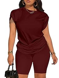 PINSV Women 2 Piece Outfits Summer Sweatsuits Track