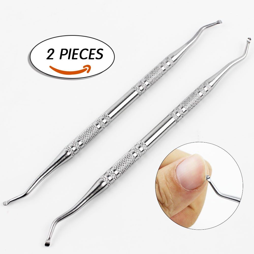 Zittop Ingrown Toenail File and Lifter Double Sided Professional Surgical Grade,Professional 5.5 Inch Ingrown Toe Nail Cleaner Double Ended Ingrown Toenail File Stainless For Nail Clean/Curette 2 pcs