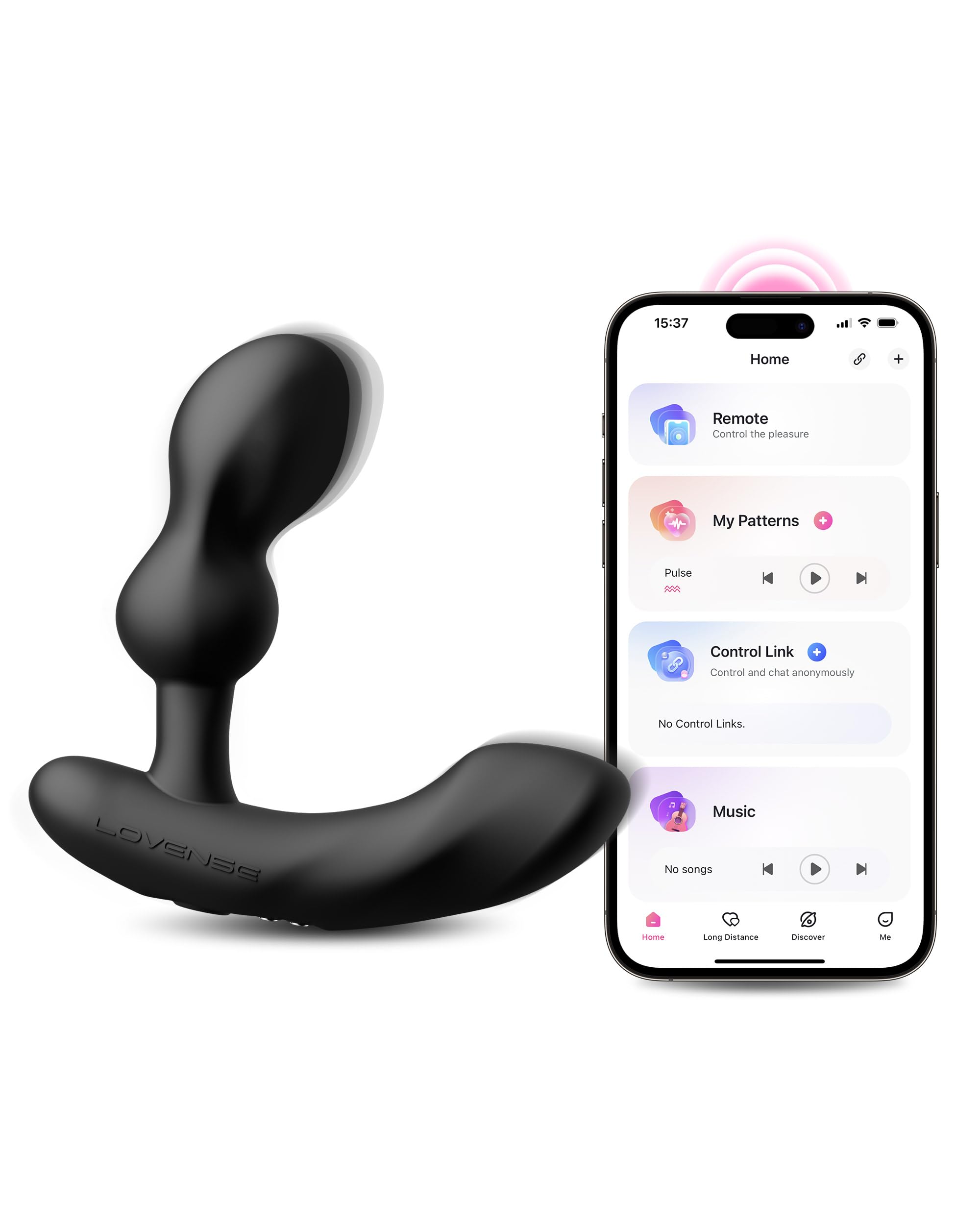 LOVENSE Edge 2 Masajeador de Próstata Vibrador Butt Plug, Vibrador Anal Remoto