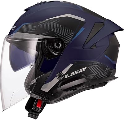 , Casco Moto Jet VERSO II AIR Navy Blue, XS