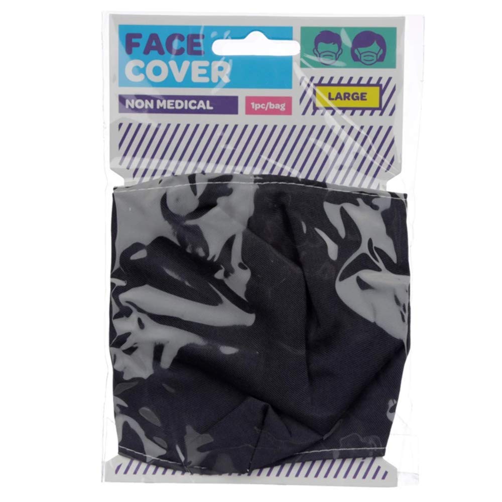 Reusable Face Covering - Non Medical Large Size (Black)