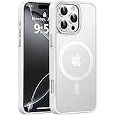 Newfuture Designed for iPhone 16 Pro Max Case with Magnetic [13 FT Military Drop Protection] [Compatible with Magsafe] Slim Translucent Matte Shockproof with Anti-Fingerprint Phone Case, Frosted White