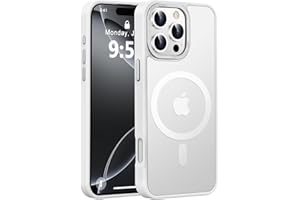Newfuture Designed for iPhone 16 Pro Max Case with Magnetic [13 FT Military Drop Protection] [Compatible with Magsafe] Slim Translucent Matte Shockproof with Anti-Fingerprint Phone Case, Frosted White