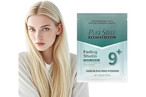 YSNSTYLE PURESTYLE Professional Ammonia-Free Hair Bleach Powder Packets 50g, Over 9 Levels Blue Fade Technology, Dust-Free & Fragrance Formula Fading Powder, Gentle Quick Bleach Lightener for Dark Hair