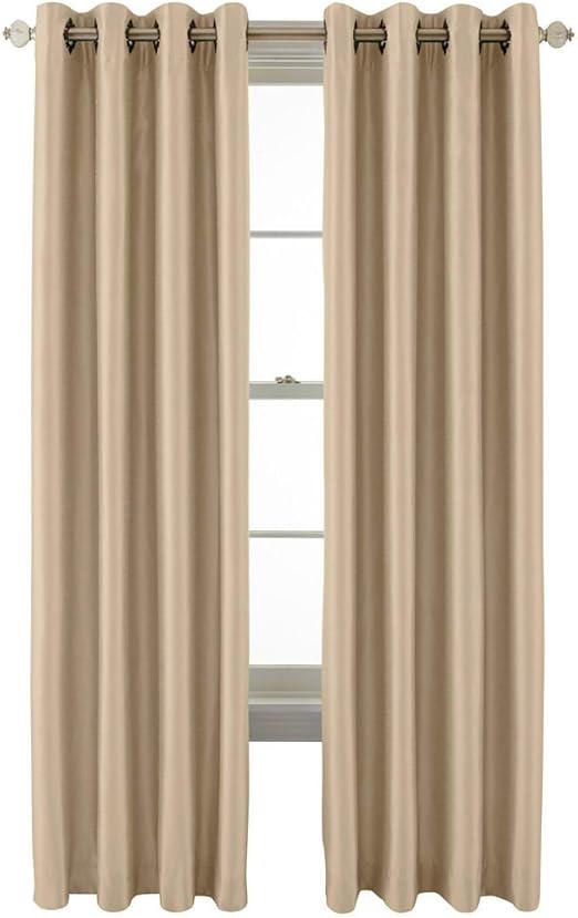 Amazon Com Royal Velvet Plaza Grommet Top Lined Blackout Curtain