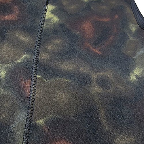 Palantic Spearfishing Neoprene Camouflage Stretch Max 5mm Two Piece Farmer John Wetsuit, Medium