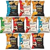 Popchips Potato Chips and Ridges, Mixed Variety Sampler, Different Flavors, 0.8 Ounce Bags (10 Count)