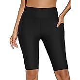 Buauty Women's 3''/7''/9''12 Swim Shorts High-Waisted Board Shorts with Pockets UPF50+ Quick Dry Beach Swimsuit Shorts
