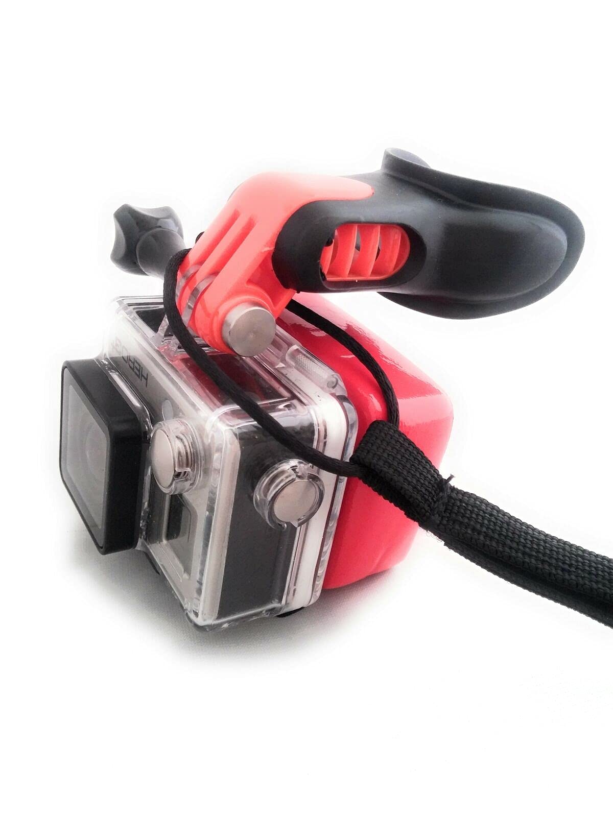 micros2u Surfing Mouth Mount Mouthpiece Accessory Kit + Floaty + Neck Lanyard Designed For All GoPro Hero, Osmo, Akaso + Other Action Cameras