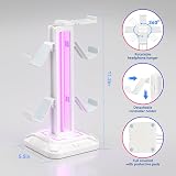 KDD Headset Stand w/ Controller Hook 9 Light Modes White Gaming Desk PC PS5 view 6