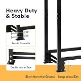 NALONE 4FT Heavy Duty Outdoor Firewood Rack with Waterproof Cover view 6