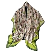 Myneiyi XL 43 Inch Extra Large Square Scarf Fashion Scarves Silk Feeling Hair Scarf Wrapping Scarfs Night Sleeping Headscarf