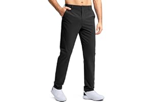 Pudolla Men's Golf Pants Stretch Work Dress Comfy Pants 30"/32"/34" Lightweight Quick Dry Casual Slacks Trousers with Pockets