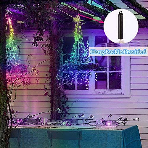 B-right Copper Wire String Lights 200 LED Waterproof Fairy String Lights with Remote, 8 Modes Battery Powered Decorative String Lights for Bedroom Garden Festivals (2 Packs)
