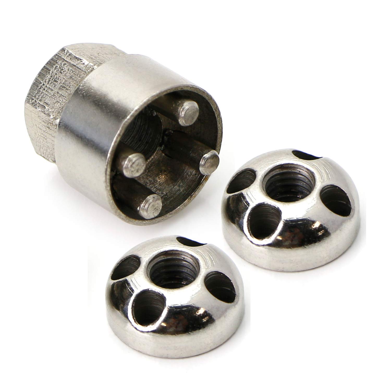 iJDMTOY (2) Stainless Steel M8 Anti-Theft Nut/Bolt Key Compatible With LED Light Bar, LED Pod Light, LED Worklight Driving Fog Lamp Security Kit