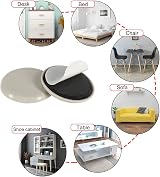 Shintop 12pcs 2 Inch Furniture Sliders Self Adhesive Beige Be 2in view 7
