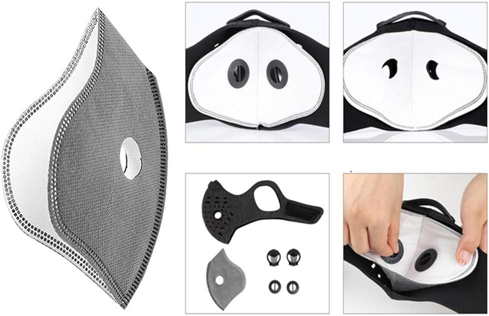 Voolok Safety Activated Carbon Dust Mask, Reusable Dustproof Mask with Extra Carbon Filters, For home, outdoor, construction, etc