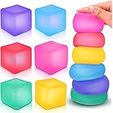Qohuooi Fidget Toy Stress Cube - Squishy Fidget Toys for Relaxation, High Density Gel Filled, Fidgets for Classroom, Calming 