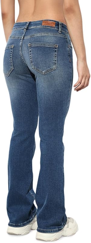 Femme Onlblush LW Flared DNM Rea1303 Noos Jeans, Medium Blue Denim, M / 34L EU