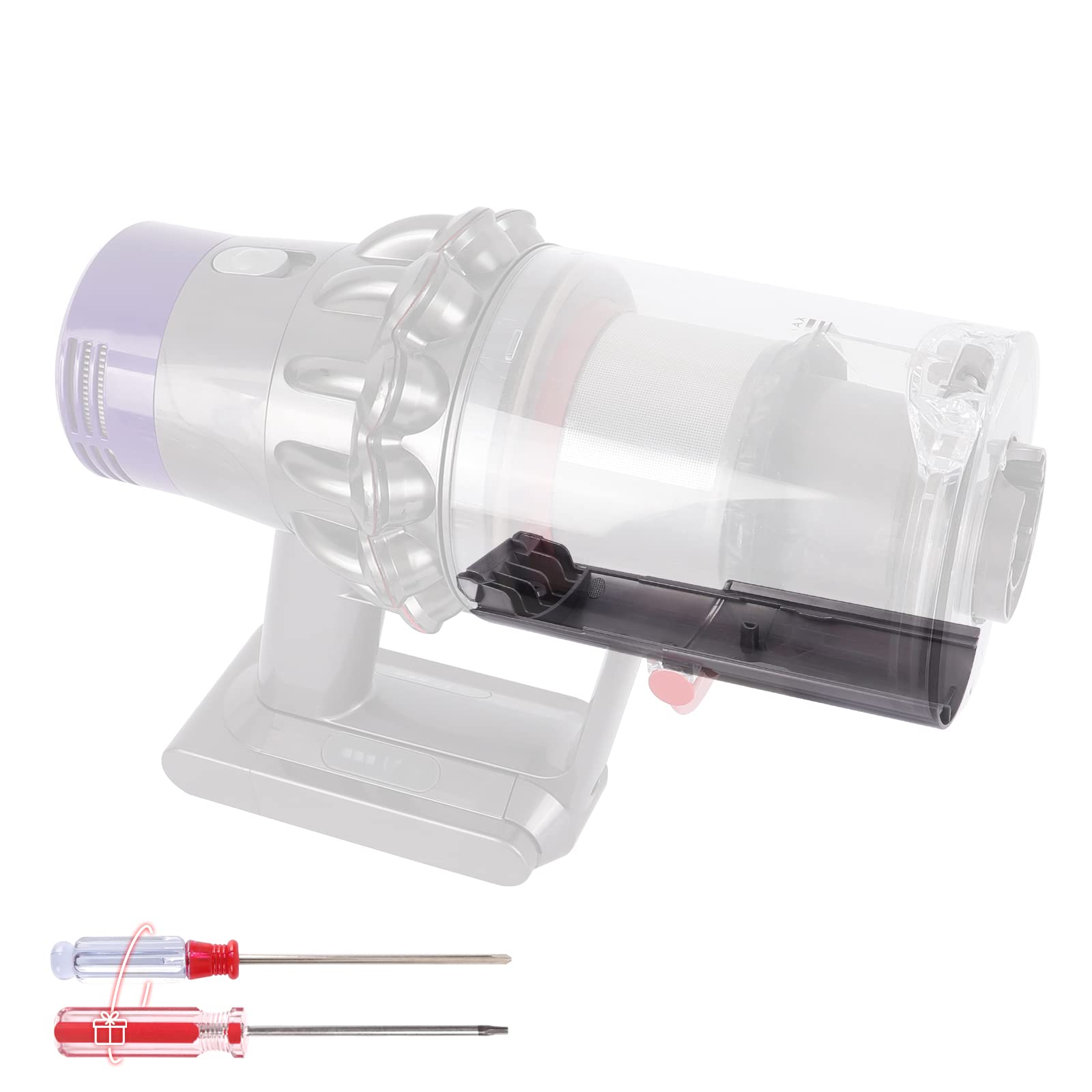6inch Short Bin Runner Compatible with Dyson V10 SV12 Vacuum Cleaner Small Cyclone Baffle Dust Bucket Replacement Parts