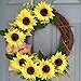 Nahuaa 4PCS Artificial Sunflowers Bundles Fake Silk Flowers Bouquets Fuax Floral Table Centerpieces Arrangements Decor Wedding Home Kitchen Office Windowsill Spring Decorations