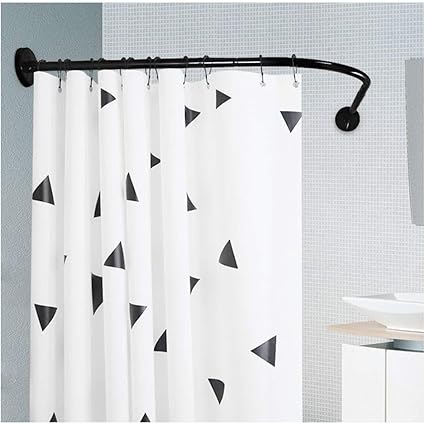 y only barra cortina ducha negra tipo l