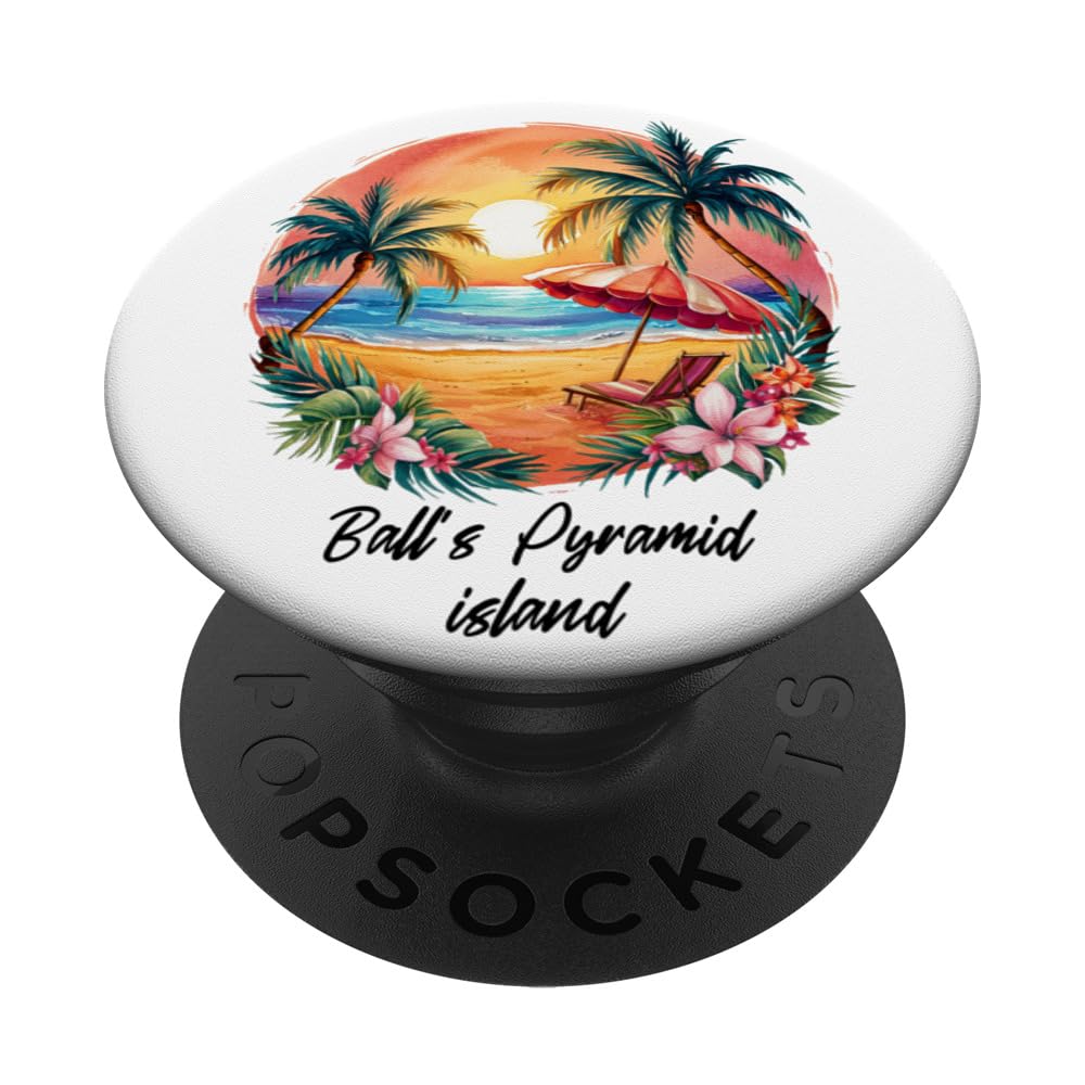 Ball's Pyramid Island Travel, Tourist Summer Vacation PopSockets Swappable PopGrip