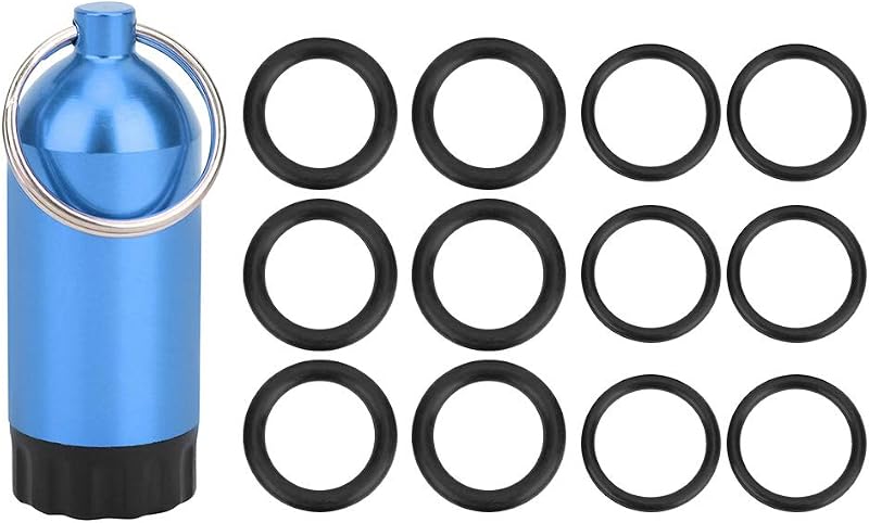 Keenso Mini Dive Cylinder O-Ring Kit Blue Storage Bottle 12 Rings Brass Pick