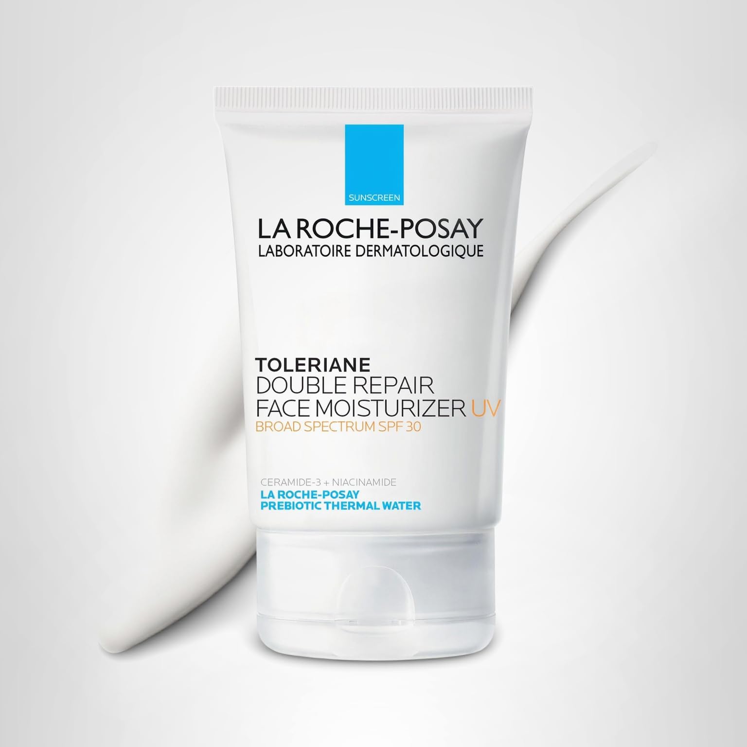 La Roche-Posay Toleriane Double Repair UV SPF Moisturizer for Face, Daily Facial Moisturizer with Sunscreen SPF 30, Niacinamide and Glycerin, Oil Free, Moisturizing Sun Protection