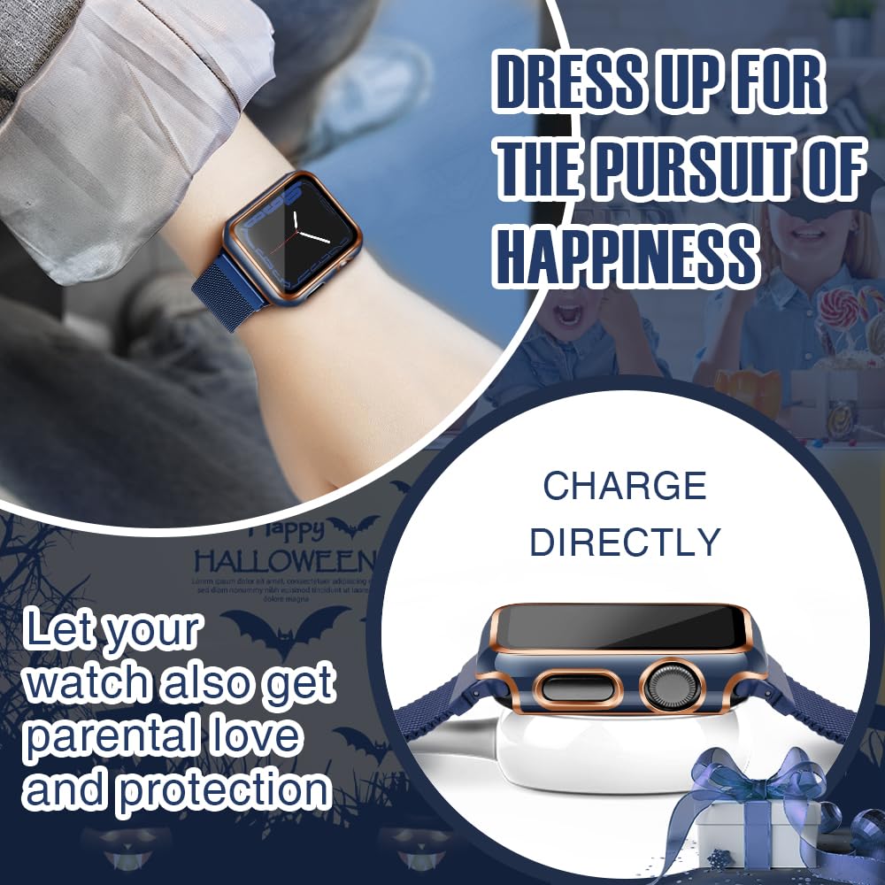 top4cus 45mm Case Compatible with Apple Watch, with