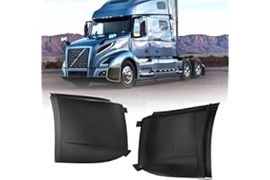 UNITEDLU Corner PLASTIC Bumper pair set compatible with Volvo VNL2018-2024 Truck Series (Black Pair)