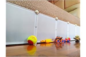 QIYIHOME Toy Blocker, Extra Tall Size Gap Bumper for Under Bed, Stop Pets Toys Going Under Bed or Sofa Couch, New Version (Pearl White, 11.8" Height 83" Length)