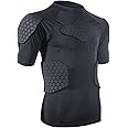 GOOUDO Men's Padded Compression Shirt Rib Chest Protector for Baseball Football Paintball Protective Gear