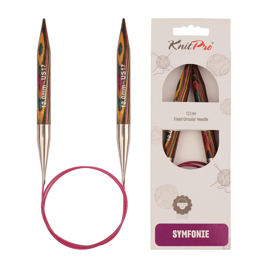KnitPro Symfonie Fixed Circular Needles 40" (100cm) | 12.00mm