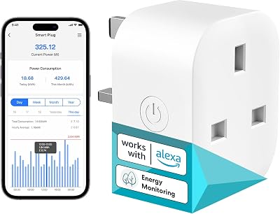 meross Smart Plug with Energy Monitoring 13A Mini WiFi no hub 2.4GHz