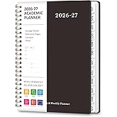 Planner 2026-2027, Weekly and Monthly Calendar Planner, JUL 2026 - JUN 2027 | Academic Year, Daily Agenda Book, A5(6.3'' x 8.5''), Sprial Bound, Inner Pocket, Office School Use