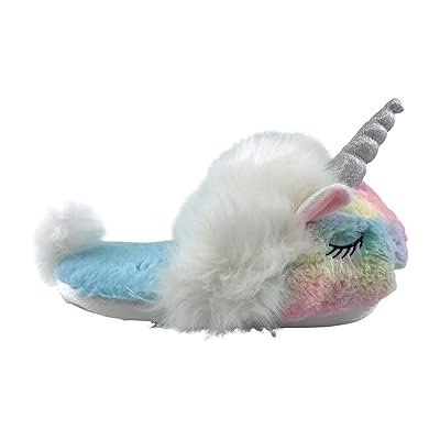 Multi-Colored Plush Unicorn Slippers for Women Jamaica Ubuy - Main Image