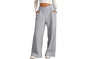 Ikevan Girls Oversized Wide Leg Sweatpants Drawstring Kids Baggy Straight Leg Track Pants Casual Plain Pockets