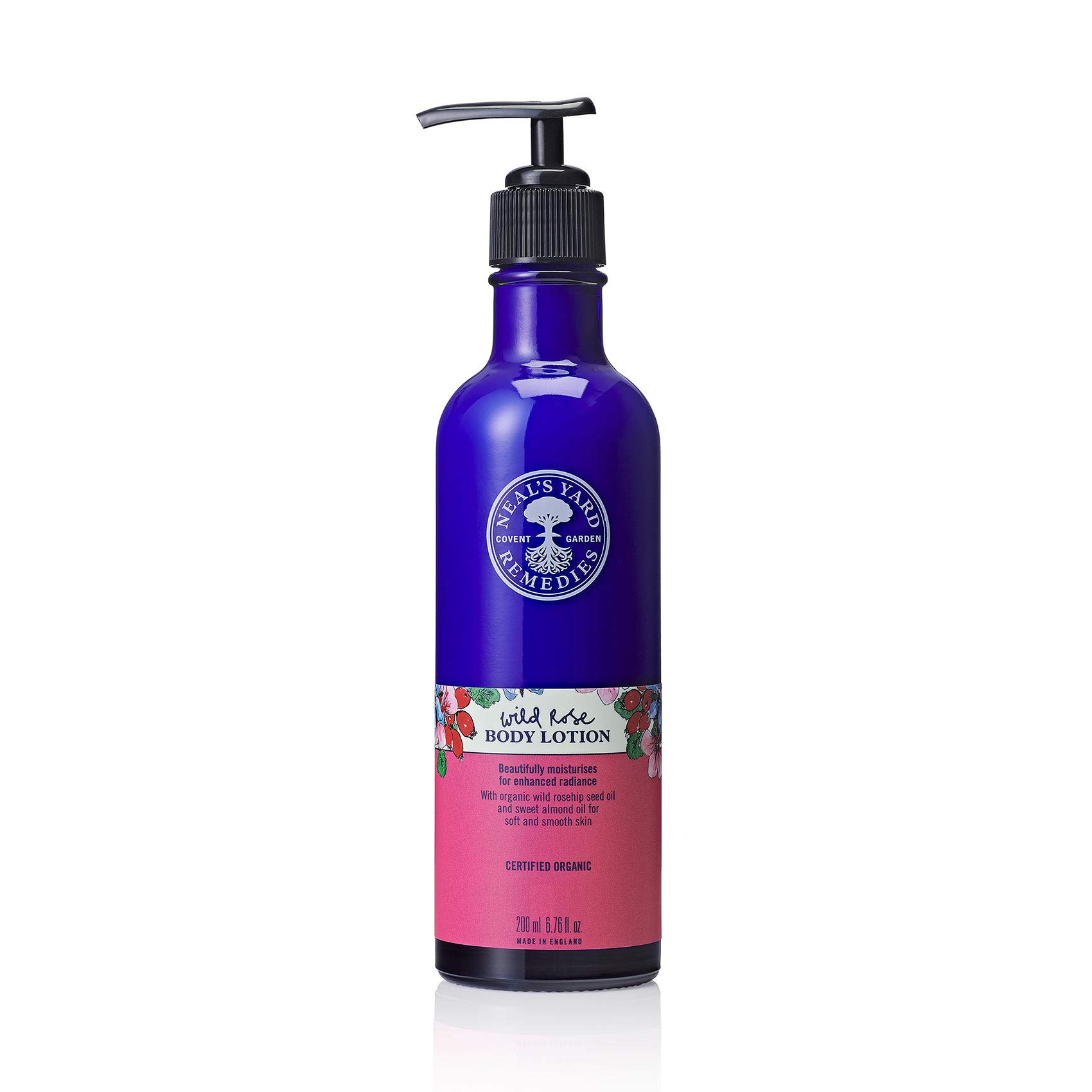 Neal's Yard Remedies Wild Rosehip Body Lotion, Nourishing Body Moisturiser, Rose Scented, Vegan & Cruelty-Free, 200ml
